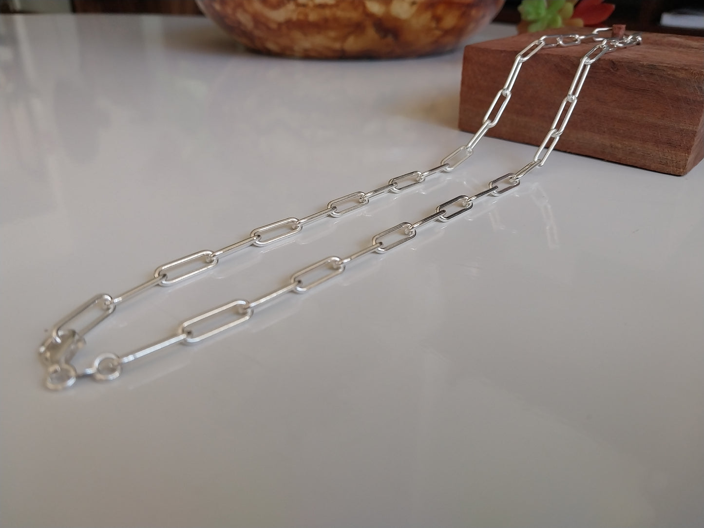 Colar de Prata 925 - Elo Alongado.