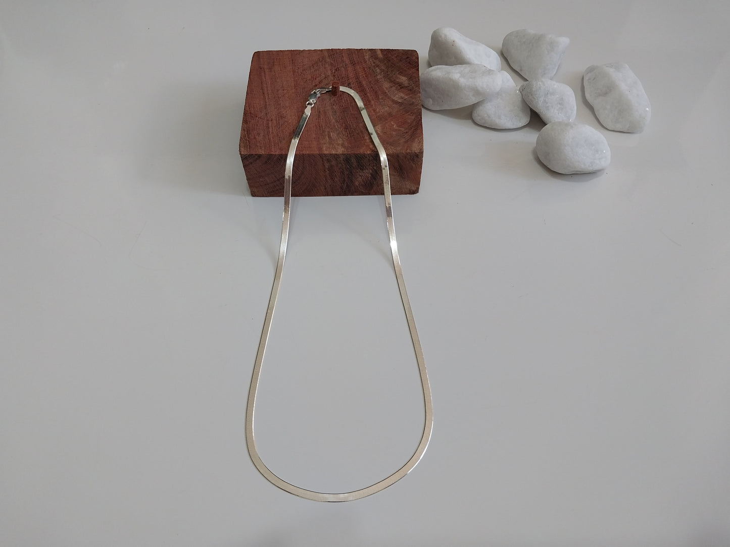 Colar de Prata 925 - Elo Fita Laminado.