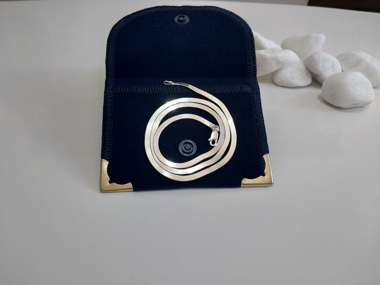 Colar de Prata 925 - Elo Fita Laminado.