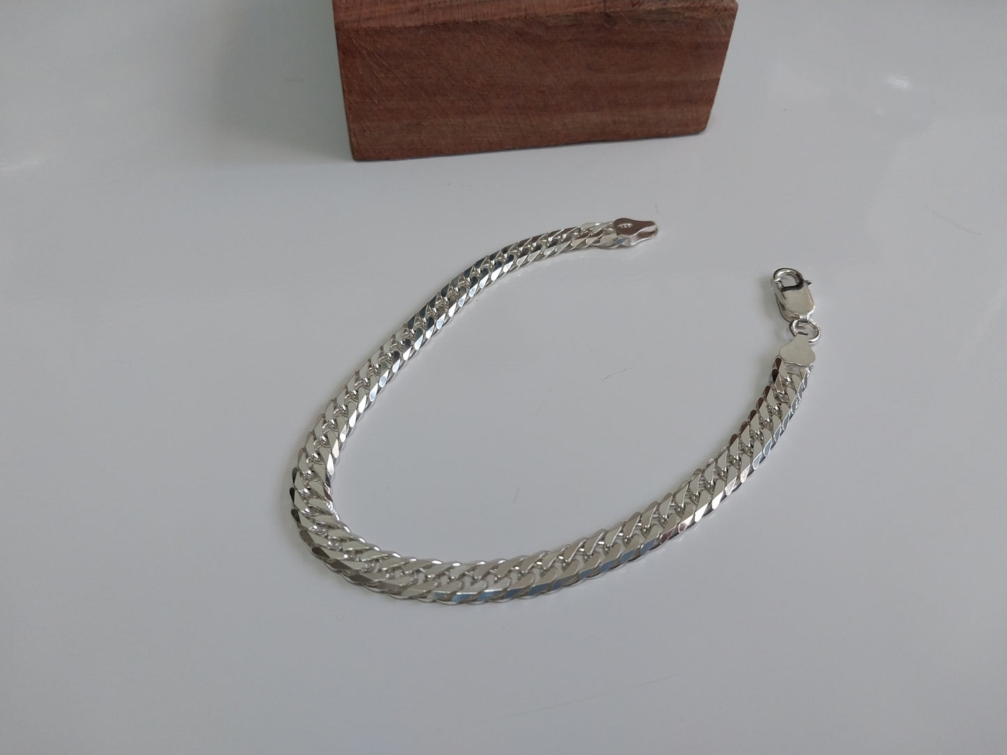Pulseira de Prata 925 - Elo Grumet Duplo