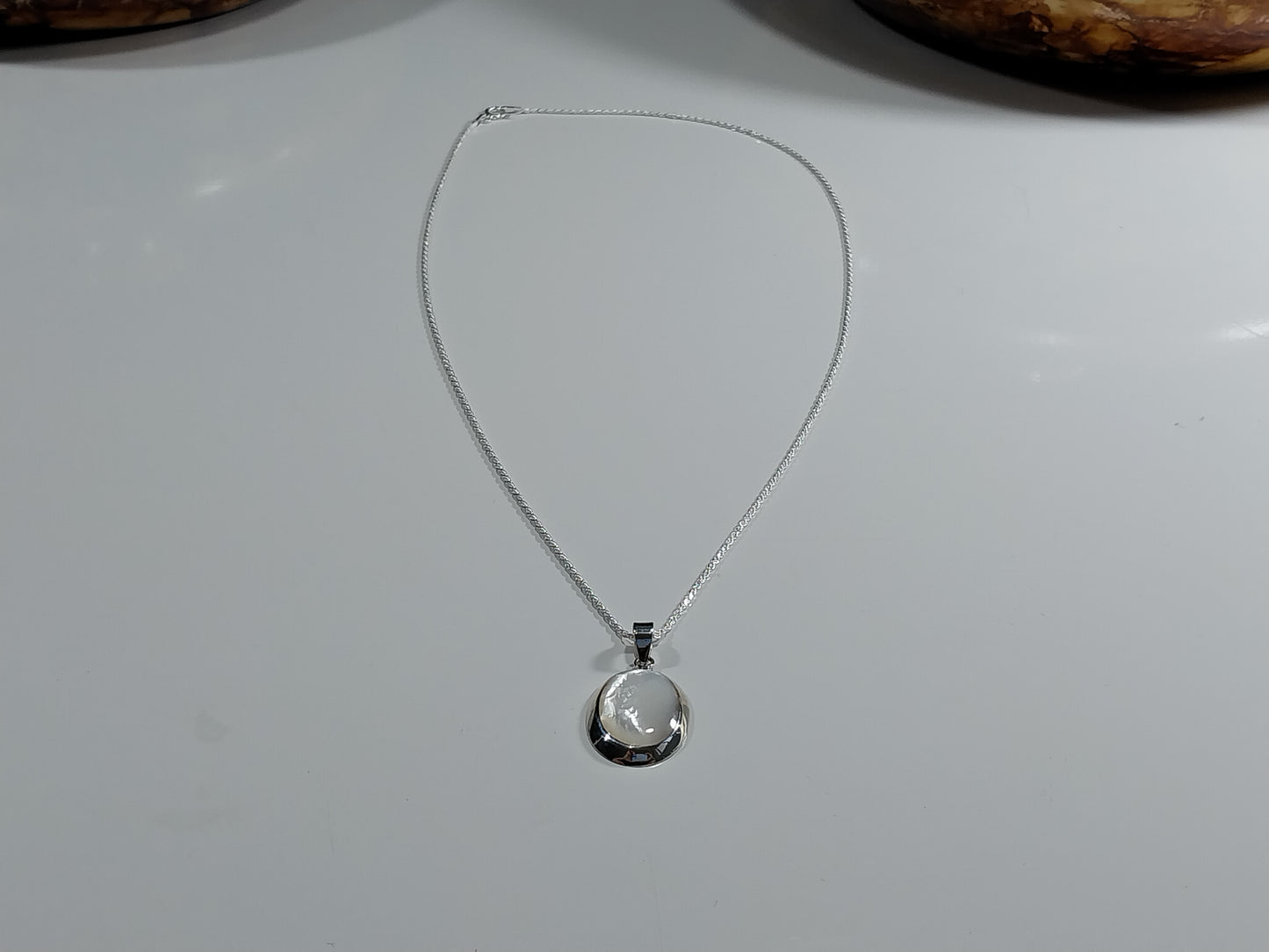 Corrente de Prata 925 - Elo Cordão Baiano e Pingente de Prata Lapidado Oval