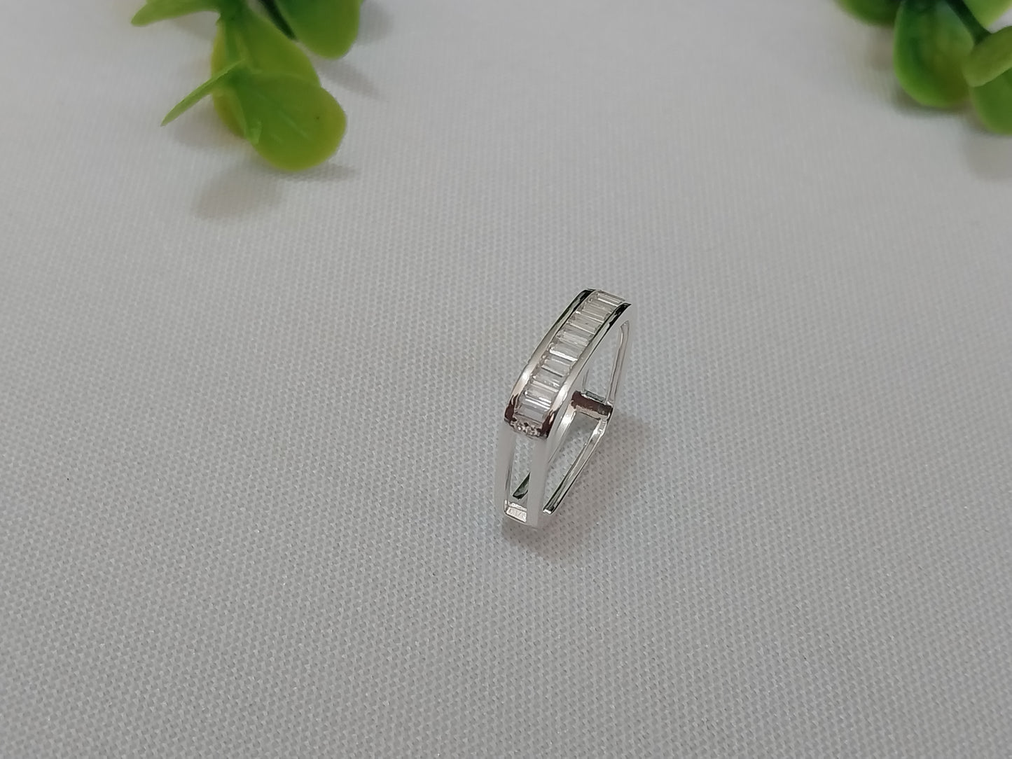 Anel de Prata 925 - Lapidado Quadrado 5mm