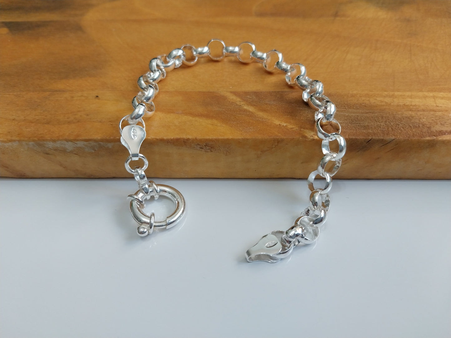 Pulseira de Prata 925 - Elo Português - Fecho Boia
