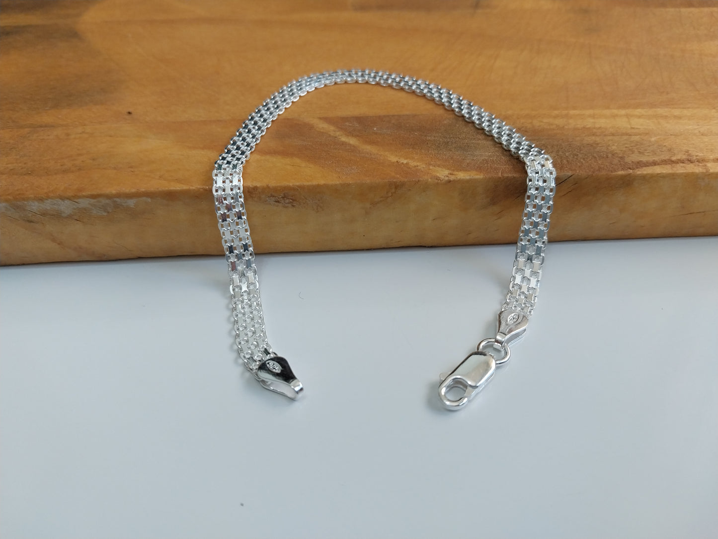 Pulseira de Prata 925 - Elo Bismark
