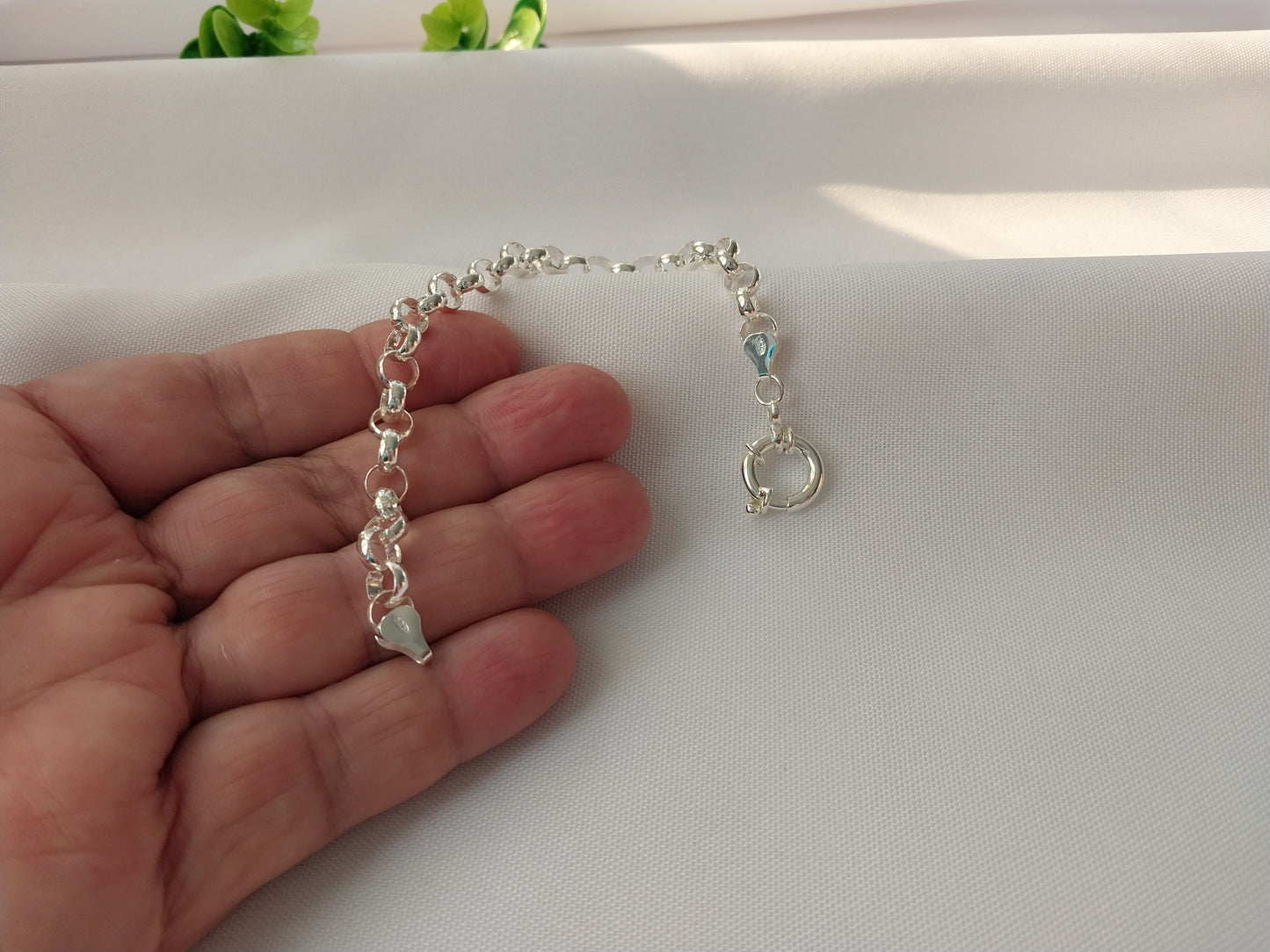 Pulseira de Prata 925 - Elo Português - Fecho Boia