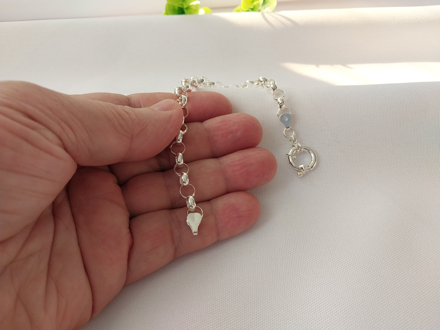 Pulseira de Prata 925 - Elo Português - Fecho Boia