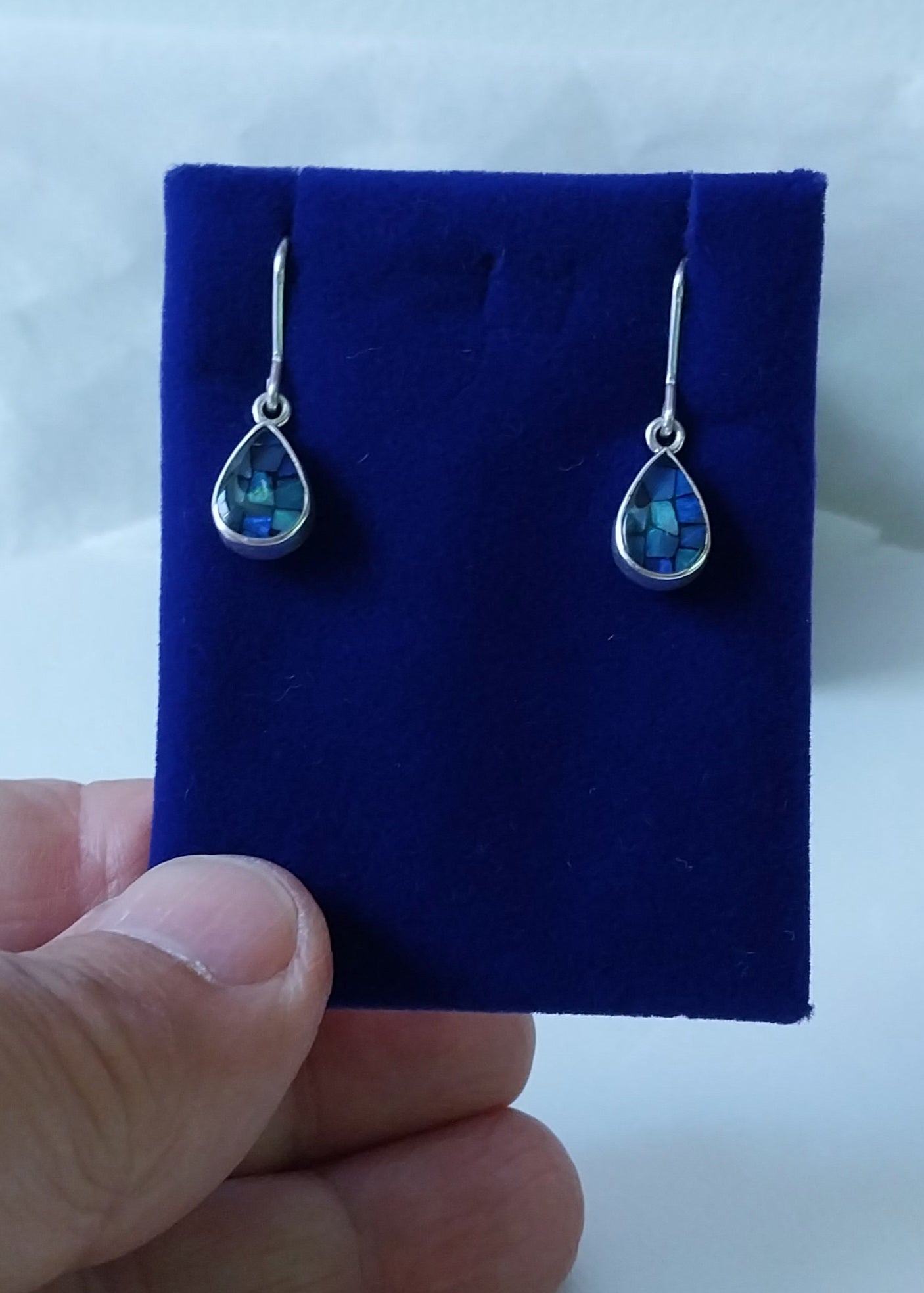 Brinco de Prata Gota com Pedra Opala Piauí