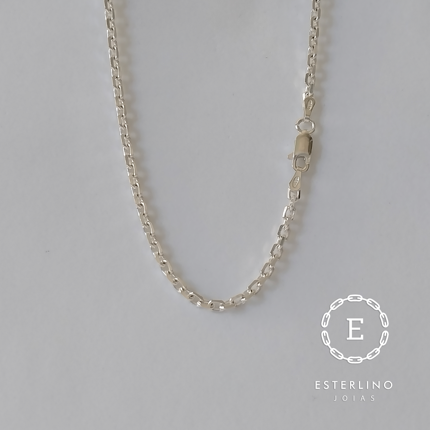 Corrente de Prata 925 - Cartier Elo Cadeado