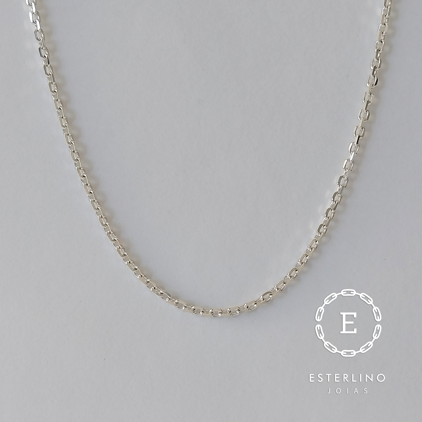 Corrente de Prata 925 - Cartier Elo Cadeado