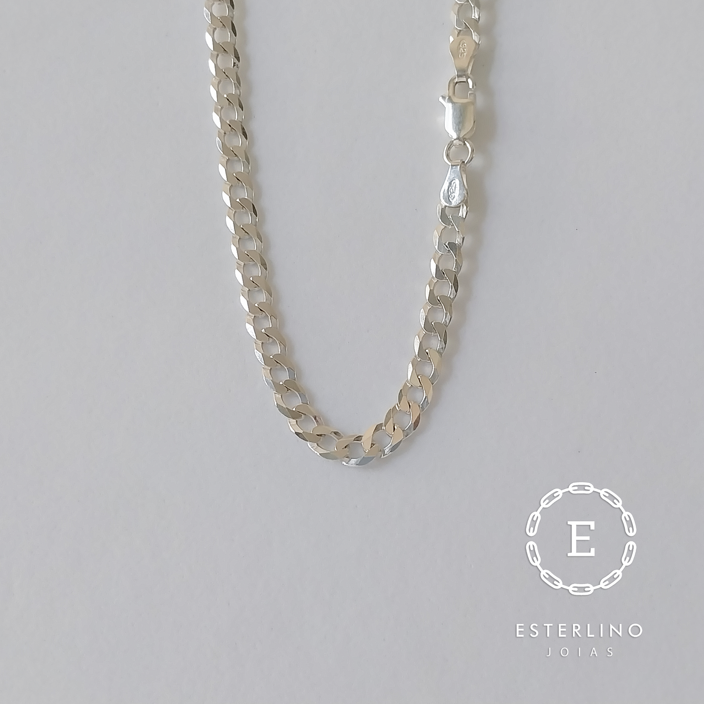 Corrente de Prata 925 - Grumet