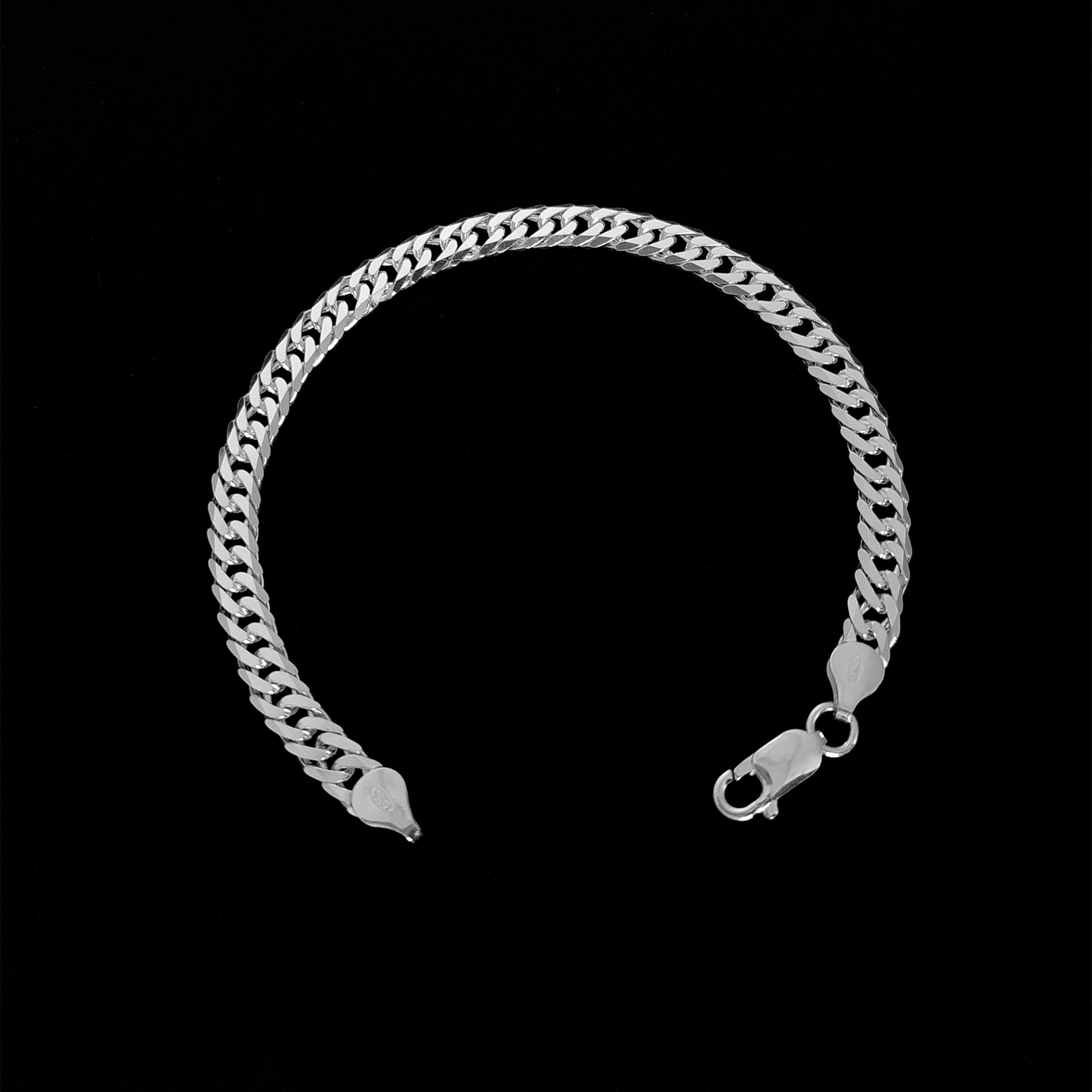 Pulseira de Prata 925 - Elo Grumet Duplo