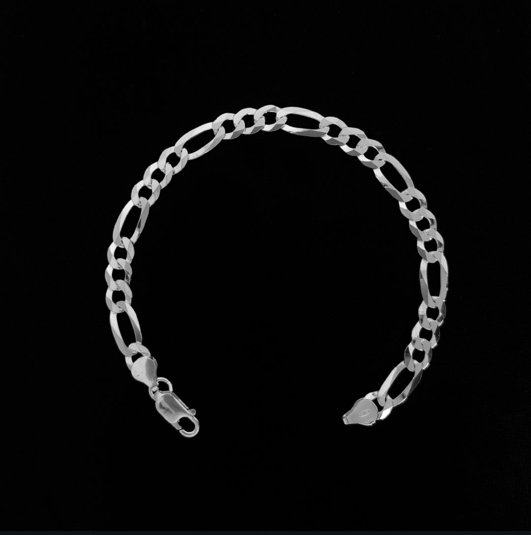 Pulseira de Prata 925 - Elo 3 X 1